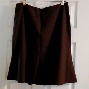 Stretch chocolate brown size 14 skirt